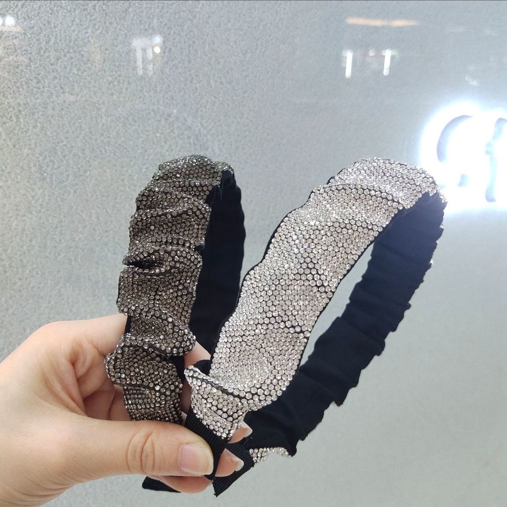 Băng Đô Cài Tóc Đính Đá Pha Lê Toàn Diện Phong Cách Retro Mùa Hè Cho Nữ