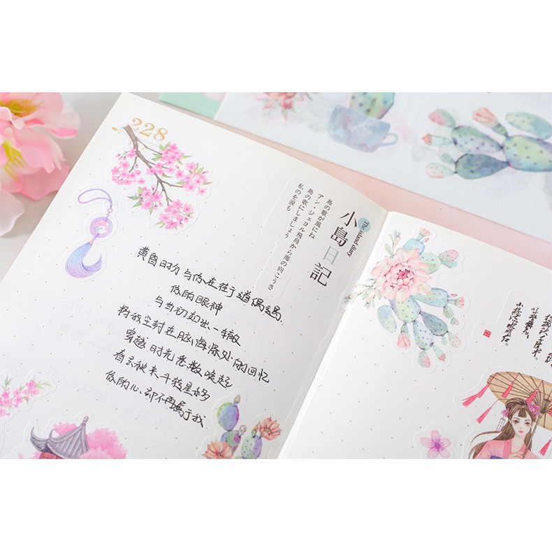 Set 4 Tấm Washi Sticker Lớn Nhiều Chủ Đề Cực Xinh DIY Trang Trí Sổ Lưu Niệm Planner scrapbook, bullet journal Nhãn Dán