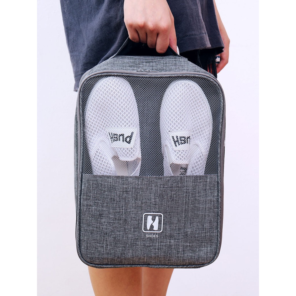 Túi Du Lịch Đựng Giày 3 Ngăn Chất Liệu Polyeste Cao Cấp