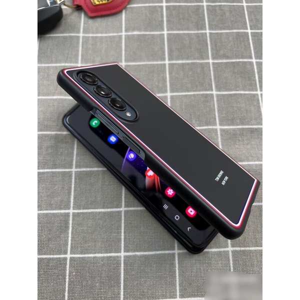 Ốp lưng Likgus Thom Browne Matte White Samsung Galaxy Z Fold/Flip 3/4  cao cấp - Vua Phụ Kiện
