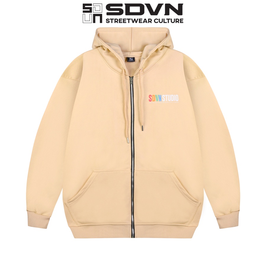 Áo Khoác Hoodie Zip Studio Unisex Nam Nữ Form Rộng Local Brand SDVN