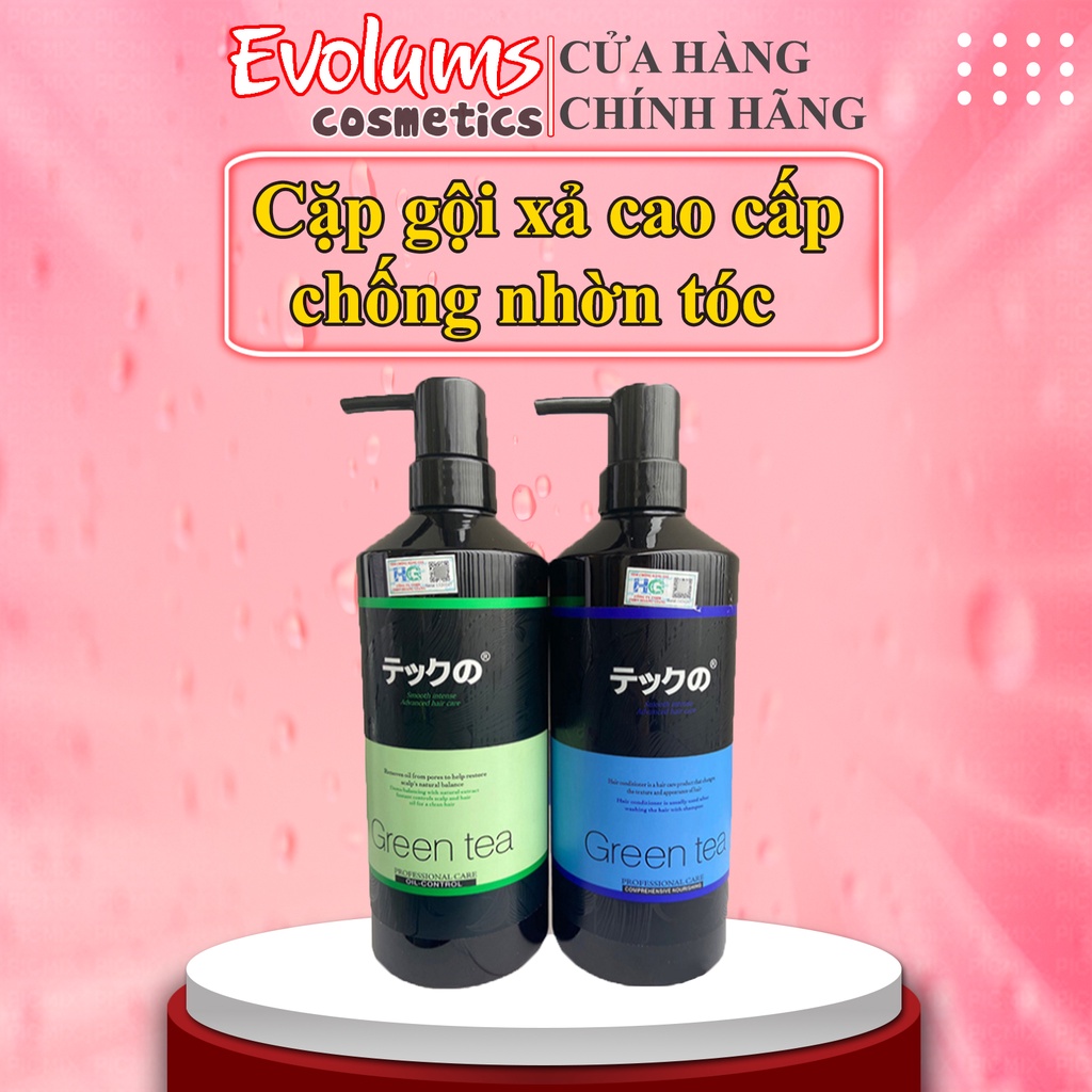 Cặp Dầu Gội Xả Meiki trà xanh 780ML chống nhờn Phục Hồi Tóc Khô Xơ, Hư Tổn | Hàng Chính Hãng CT04