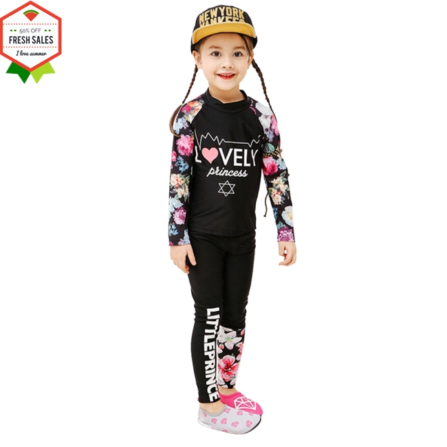 Bộ Đồ Bơi 2 Mảnh Tay Dài Cho Bé Trai & Gái