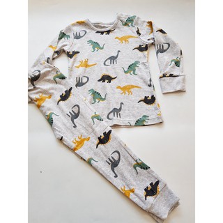 Set Bộ Dài Tay Khủng Long  ZaRa Xám Bé Trai Chất Cotton Mềm Thấm Hút Mồ Hôi Tạo Cảm Giác Thoải Mái Cho Bé  sz2-5y