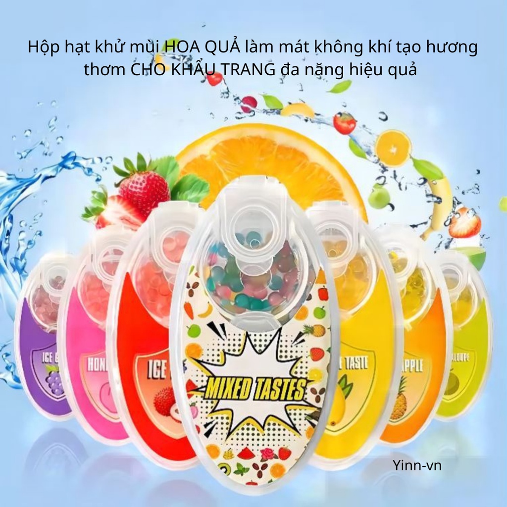 100 Hạt khử mùi làm thơm khẩu trang hương hoa quả hiệu quả nội địa Trung