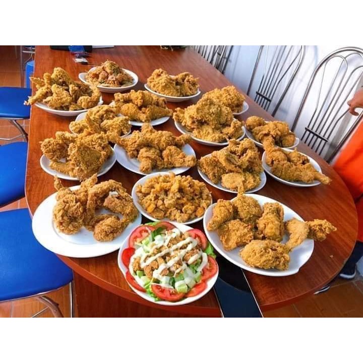 COMBO LÀM GÀ KFC BỘT CHIÊN GÀ GIÒN 1KG, GIA VỊ GÀ CHIÊN 50GR, GIA VỊ CAY 90GR