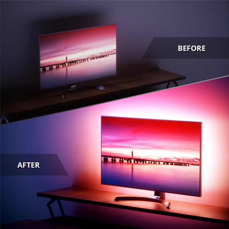 Dải đèn neon LED USB 5V Bluetooth RGB SMD5050 0.5M 1M 2M 3M 4M 5M trang trí nền TV linh hoạt