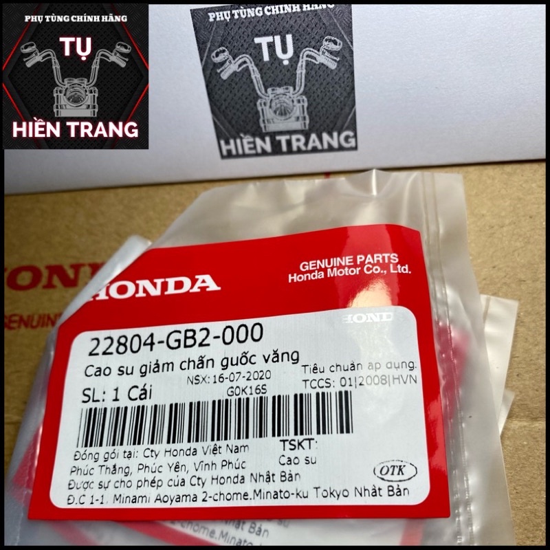 Bộ 3 cao su ba càng- cao su giảm chấn guốc văng các đời xe ga 110cc Honda chính hãng Honda Việt Nam 22804GB2000