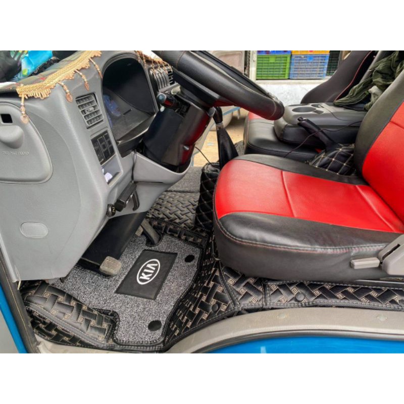 Thảm trải sàn, thảm lót sàn xe KIA K3000 ,K2700, K165 da 6D, da CACBON.