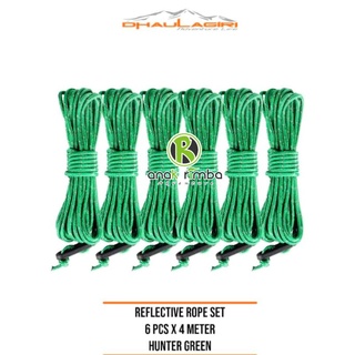 TENDA Bộ Dây Phản Quang 6 Chiếc X 4 Mét. Dây Thừng Dựng Lều Hình Mái Vòm Chuyên Dùng
