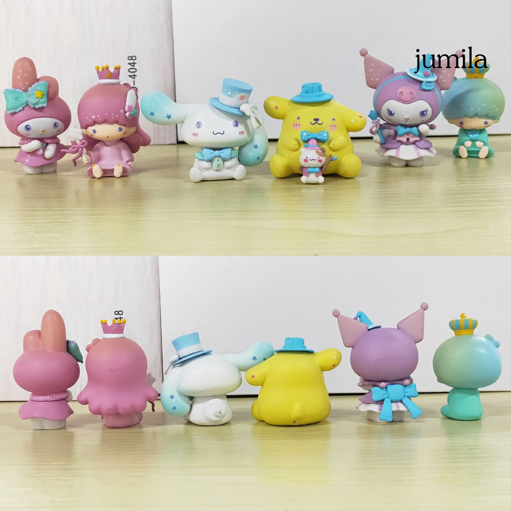 Bộ 6 Mô Hình Nhân Vật Hoạt Hình Mymelody Trang Trí Bàn Làm Việc