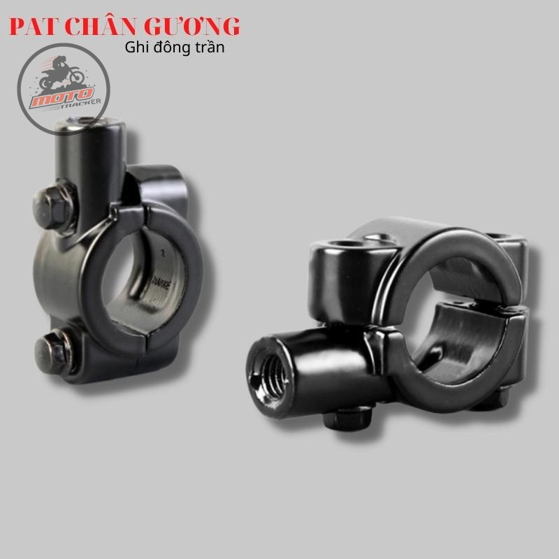 Giá gắn chân gương 10mm, cùm gắn gương tròn kiểng phù hợp với ghi đông trần 22mm