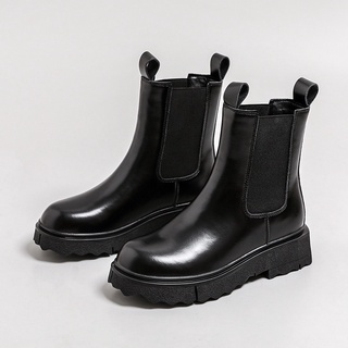 Giày da cổ cao, bốt cổ cao mzdl, li retro boots - chelsea boots 4.5