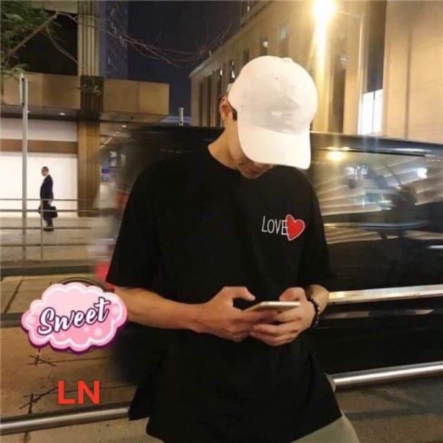 Áo logo Love tim ép nổi DAN765 N213 N213 siêu đẹp
