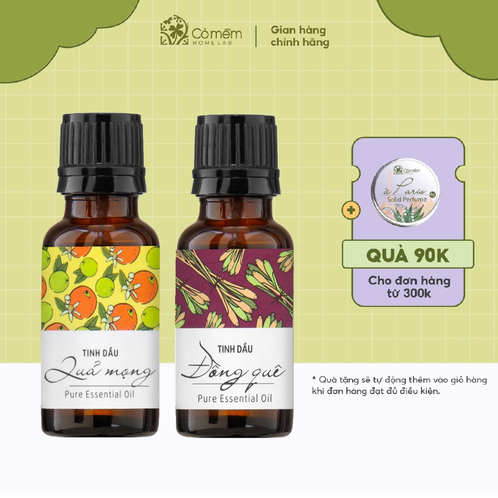 Tinh Dầu Xông Phòng Thiên Nhiên Nguyên Chất An Toàn Cỏ Mềm 20ml
