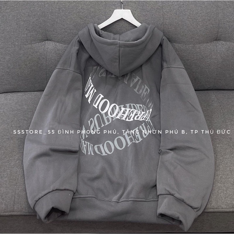 Áo Khoác hoodie zip nỉ TOME 2 màu form rộng unisex_SSSTore