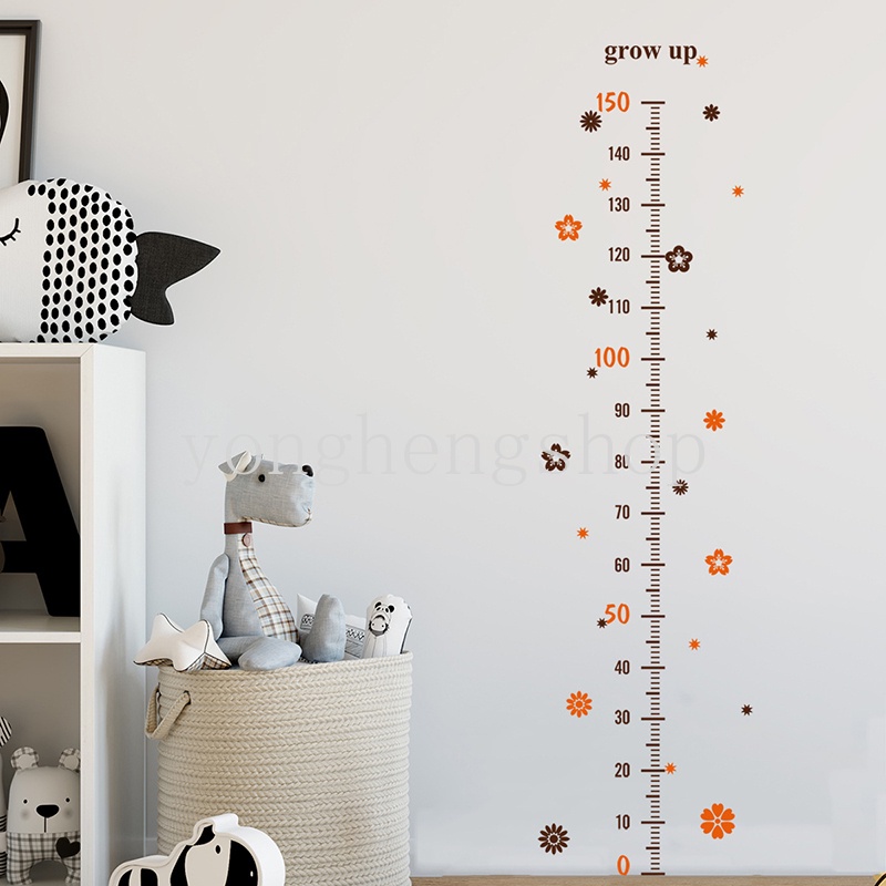 Miếng Dán Tường Đo Chiều Cao Cho Bé Hình Trái Tim/Động Vật Hoạt Hình Dễ Thương