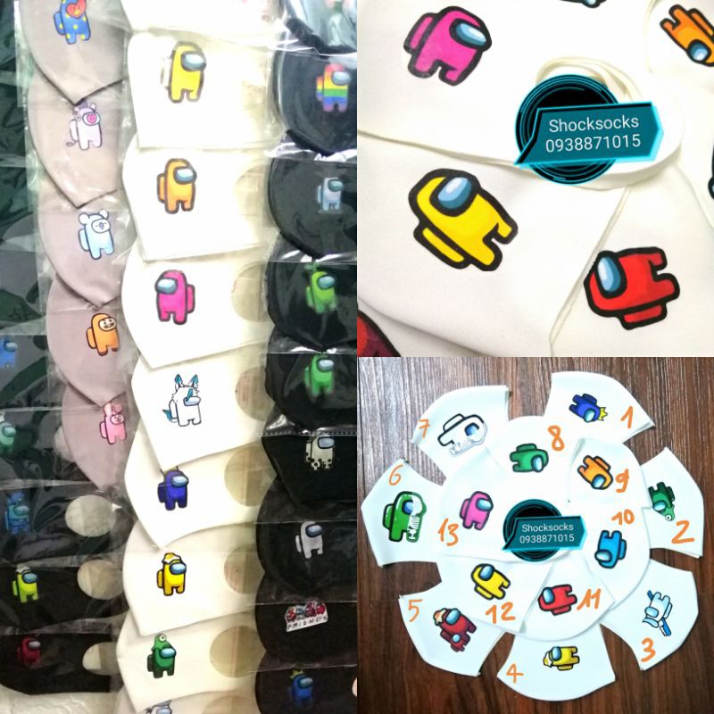 (45 MẪU) 1 chiếc khẩu trang vải Among Us - XÁM | BigBuy360 - bigbuy360.vn