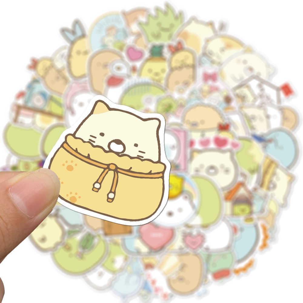 Y&amp;P| Bộ 50 nhãn dán họa tiết hoạt hình Sumikkogurashi