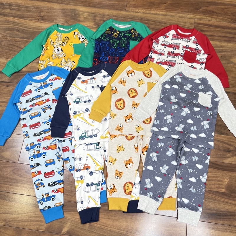 Bộ dài tay cotton borip bé trai / bé gái  (Sz 10-23kg)