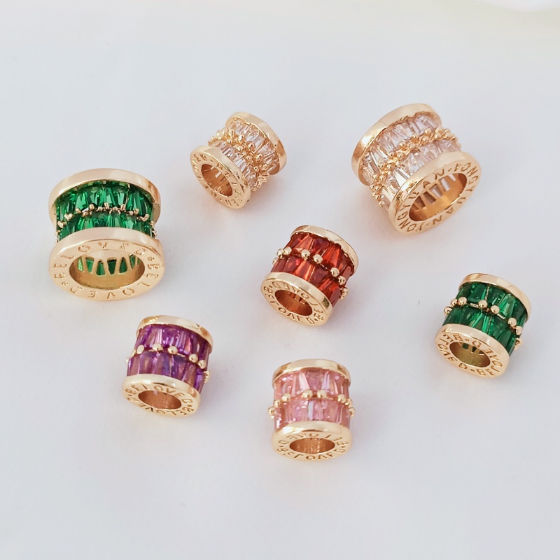 Chuỗi Hạt Đá Zircon Hình Vuông Màu Vàng 14K Dùng Làm Trang Sức/ Thắt Lưng