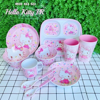 Tô chén ly dĩa muỗng khay HelloKitty