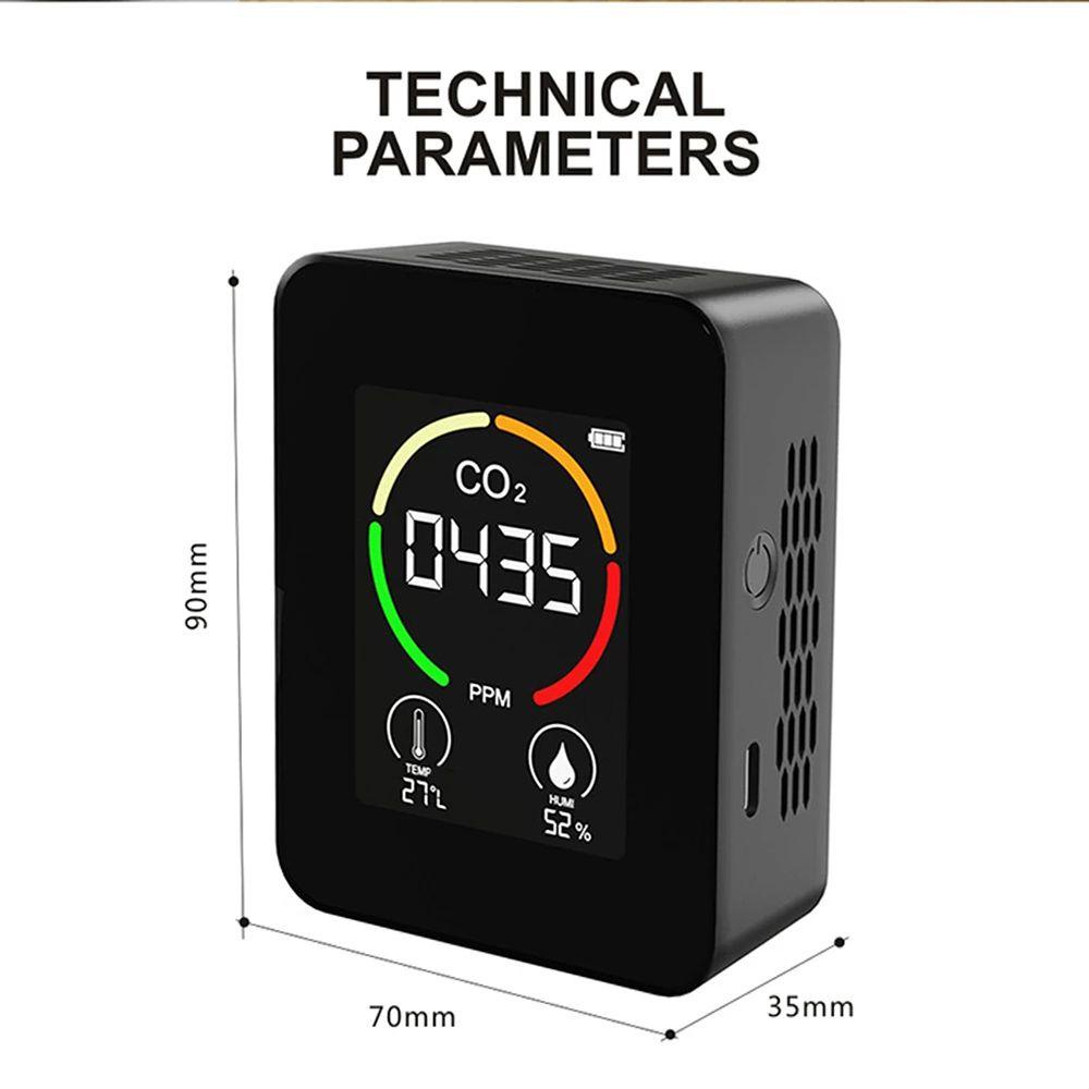 Máy Đo Nồng Độ Không Khí CO2 Kỹ Thuật Số Tự Động Cho Gia Đình