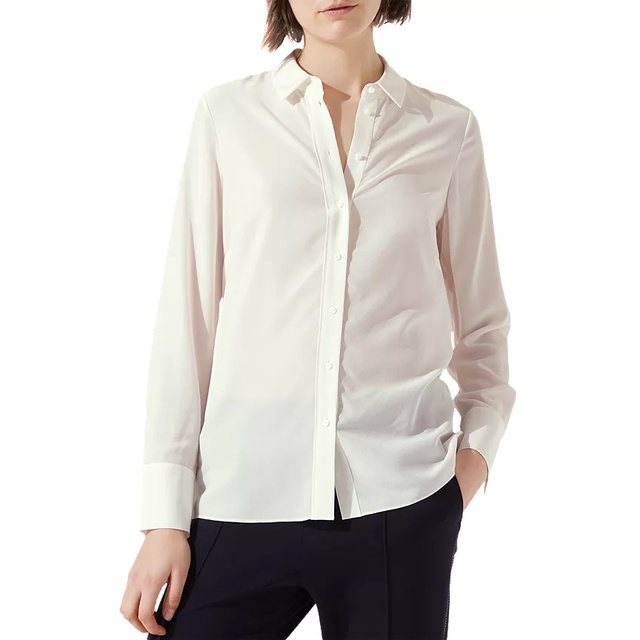 Áo sơ mi lụa trắng Jigsaw Silk Shirt J33889