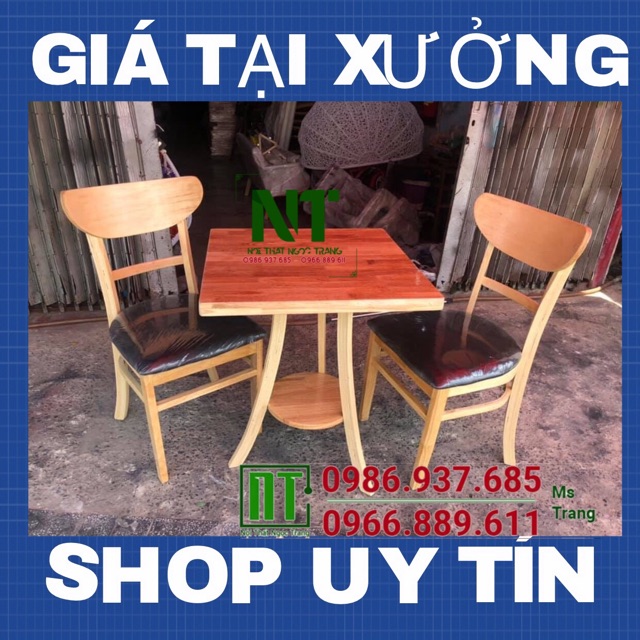 Bàn ghế gỗ cafe thanh lý