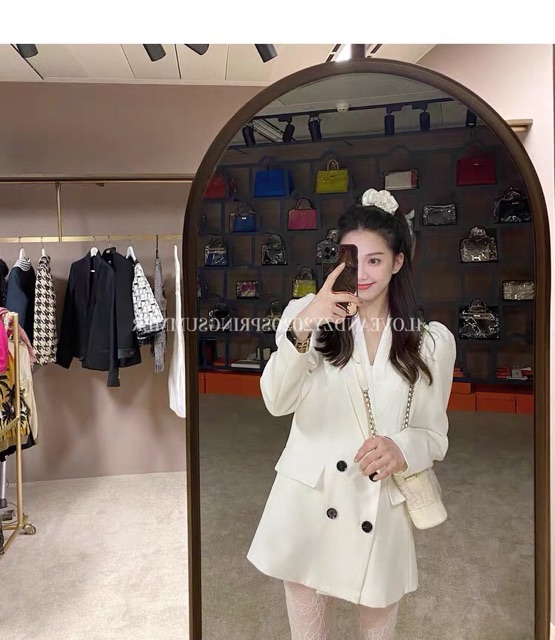 (Order) HÀNG THIẾT KẾ CAO CẤP ÁO BLAZER OVERSIZE TAY BỒNG RETRO | BigBuy360 - bigbuy360.vn