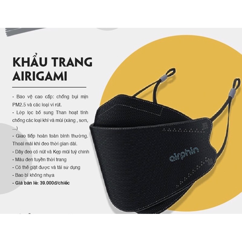 (New Airphin-Hàng có sẵn) Khẩu trang AIRPHIN ARIGAMI