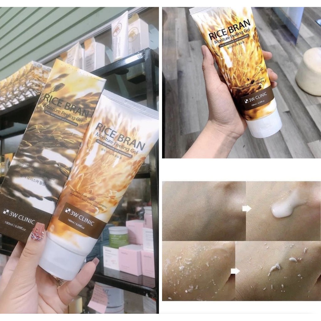 [Mã COSCOCOT11 -8% đơn 250K] Tẩy Tế Bào Chết Gạo 3W Clinic Rice Bran Moisture Peeling Gel 180ml | BigBuy360 - bigbuy360.vn