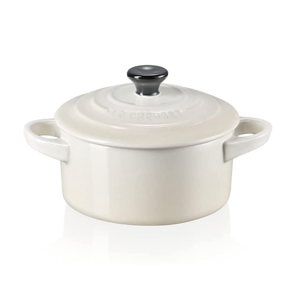 Nồi sứ cao cấp LECREUSET Mini 10cm Cocotte Redonda - Màu trắng sữa