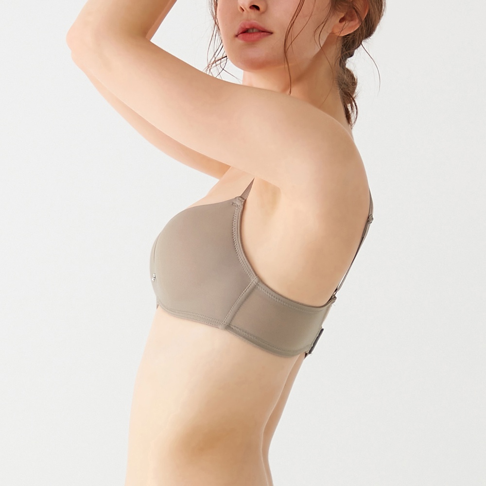 Áo lót nữ trơn không gọng đệm vừa định hình ngực Mochi Gunze TC6155 nội địa Nhật chính hãng