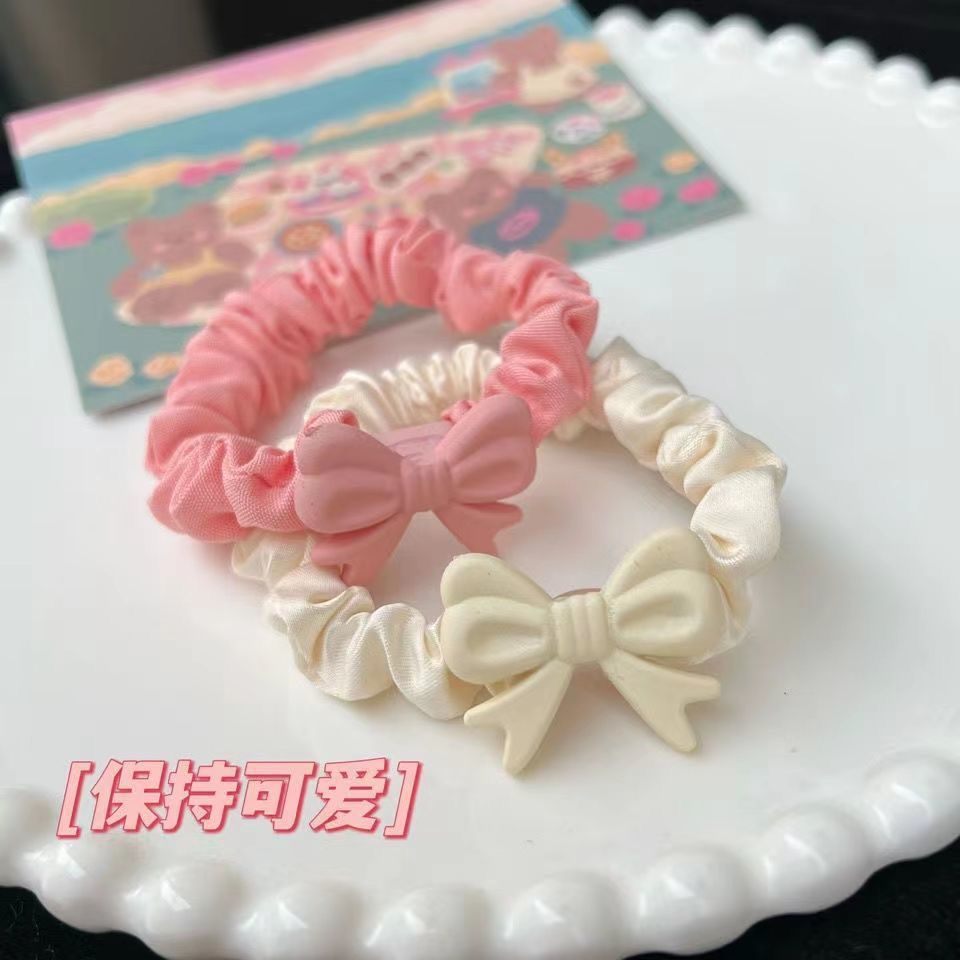 Dây Buộc Tóc Cao Su Kiểu Hoạt Hình Thắt Nơ Cỡ Nhỏ Dễ Thương