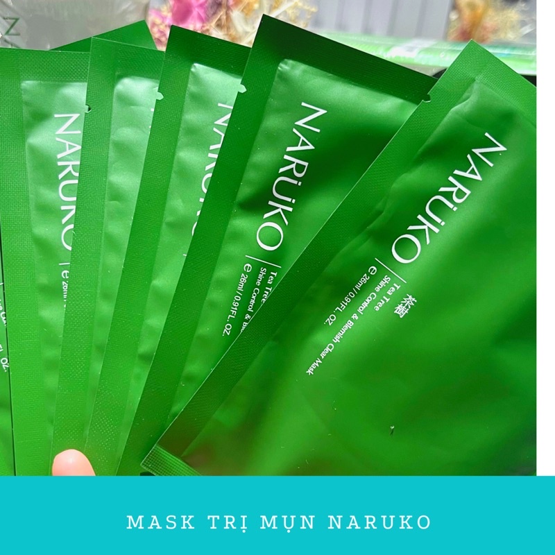 [Chính hãng]MẶT NẠ TRÀM TRÀ NARUKO TEA TREE SHINE CONTROL & BLEMISH CLEAR MASK