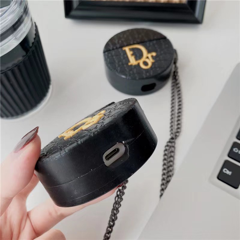 Vỏ Bảo Vệ Hộp Sạc Tai Nghe AirPods 1 2 3 pro Bằng Silicon Mềm Hình Dior Thời Trang