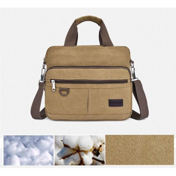 Túi đeo vai chất liệu vải bố bền đẹp Túi đeo chéo nam thiết kế đa ngăn đa năng tiền lợi Tuxa store