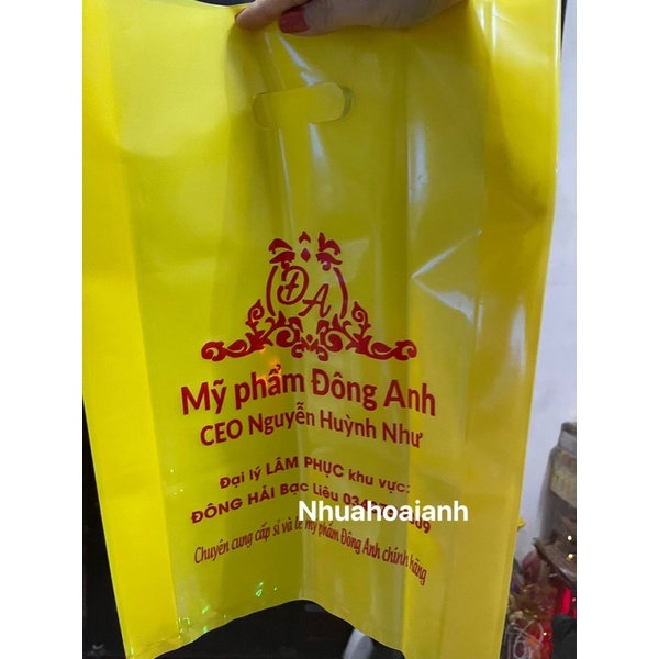 túi màu vàng đựng quấn áo, túi cho shop thời trang