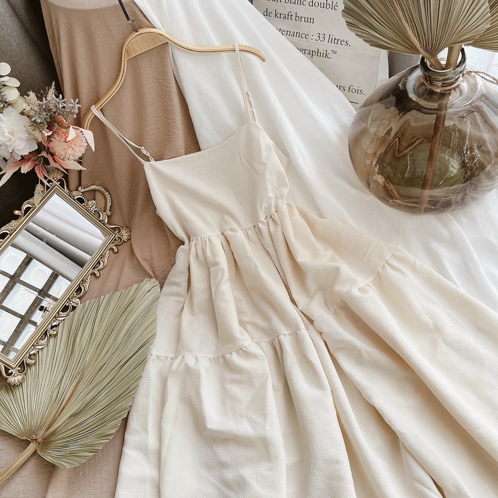 ĐẦM BABYDOLL DÀI HAI DÂY XINH XẮN MÀU NUDE TD | BigBuy360 - bigbuy360.vn