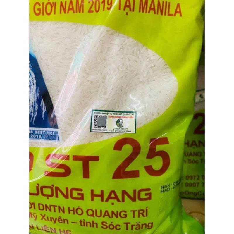 Gạo ST25 ông cua hàng chính hãng (Bao 5kg)