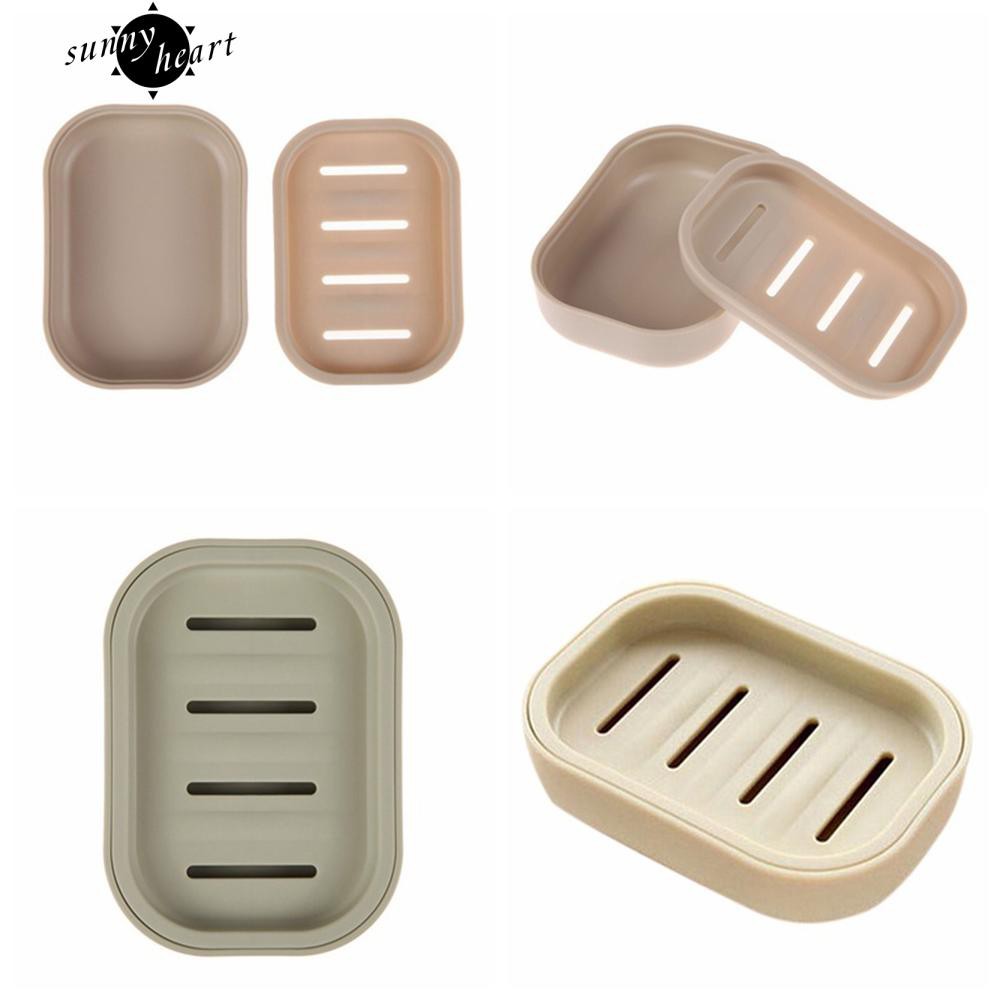 Khay nhựa PP 2 ngăn đựng xà phòng tiện dụng cho nhà tắm