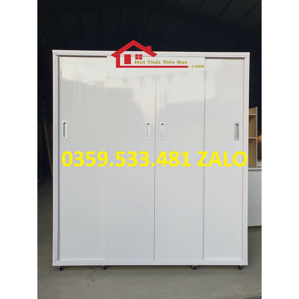 Tủ nhựa Đài Loan 4 cánh lùa tiện lợi 1M8x1M6x50 giá kho nhiều màu lựa chọn