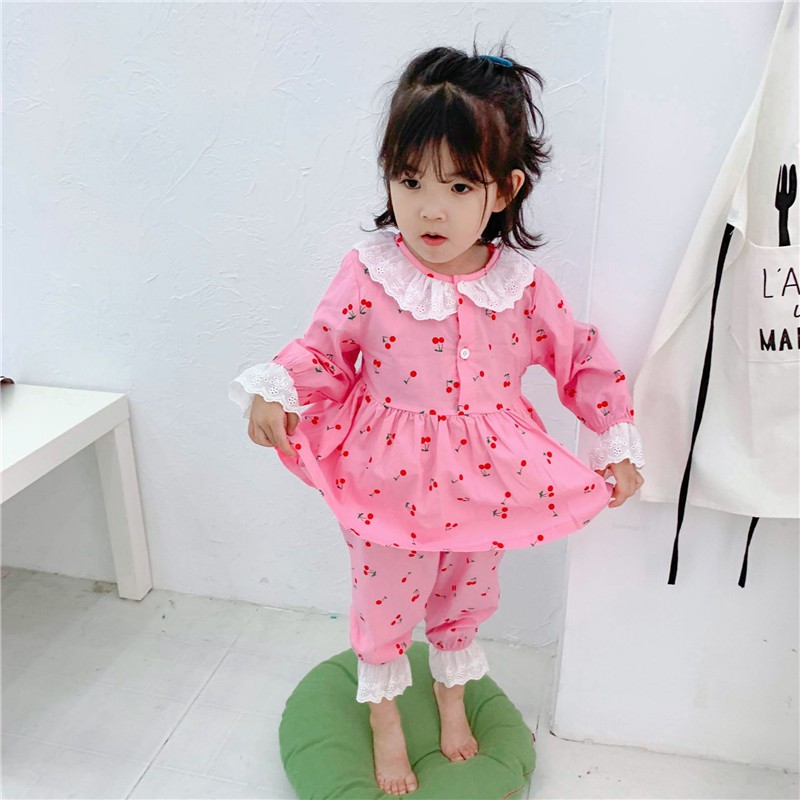 Bộ Pijama họa tiết cherry siêu xinh - SET-Pijama-cherry-thu20