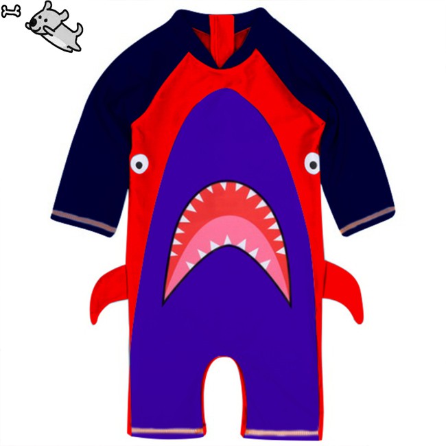 COD Boy 1 to 6 Years Old Cartoon Sleeve Long Swimsuit Sun Block Swimsuit | BigBuy360 - bigbuy360.vn