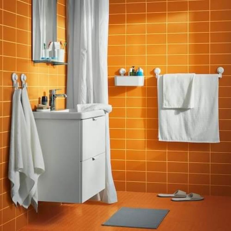 Sét 2 khăn tắm trắng IKEA