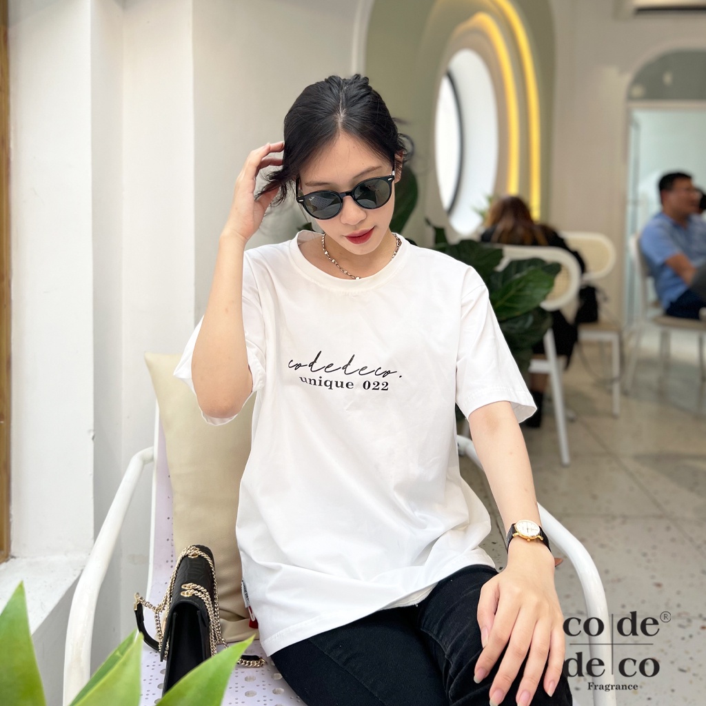 Áo thun unisex CODEDECO Unique 022 phông tay lỡ nam nữ form rộng
