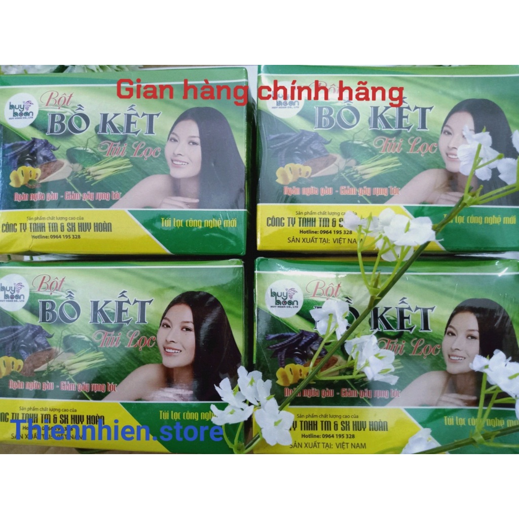 Combo 5 hộp dầu gội bồ kết túi lọc Huy Hoàn ngăn ngừa gàu,giảm gãy rụng tóc