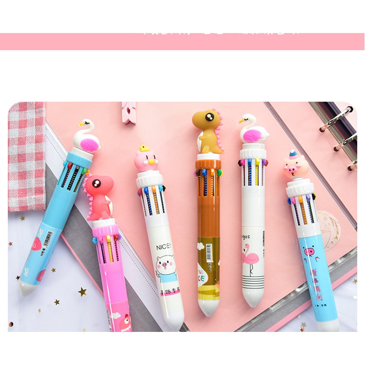 Bút bi họat hình 10 màu dễ thương