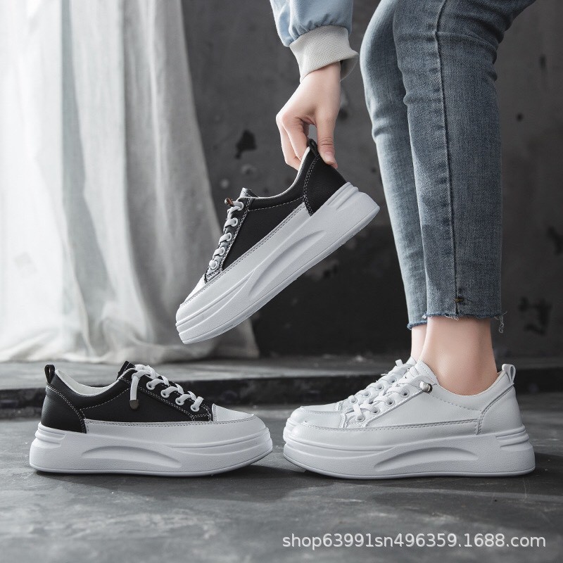 [Mã FAGREEN245 giảm 10% tối đa 30k đơn từ 99k] Giày thể thao nữ độn đế thời trang kiểu dáng basic Q2 | BigBuy360 - bigbuy360.vn